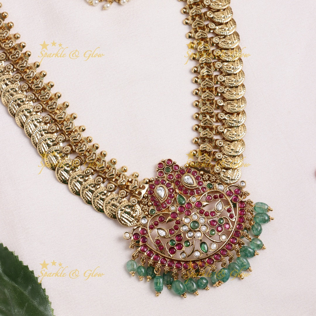 Grand Peacock Mango pendant carved Kemp Coin Haram