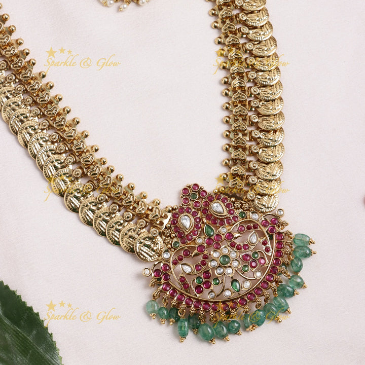 Grand Peacock Mango pendant carved Kemp Coin Haram