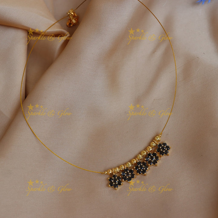 Stunning Floral Double Pendant Invisible Necklace
