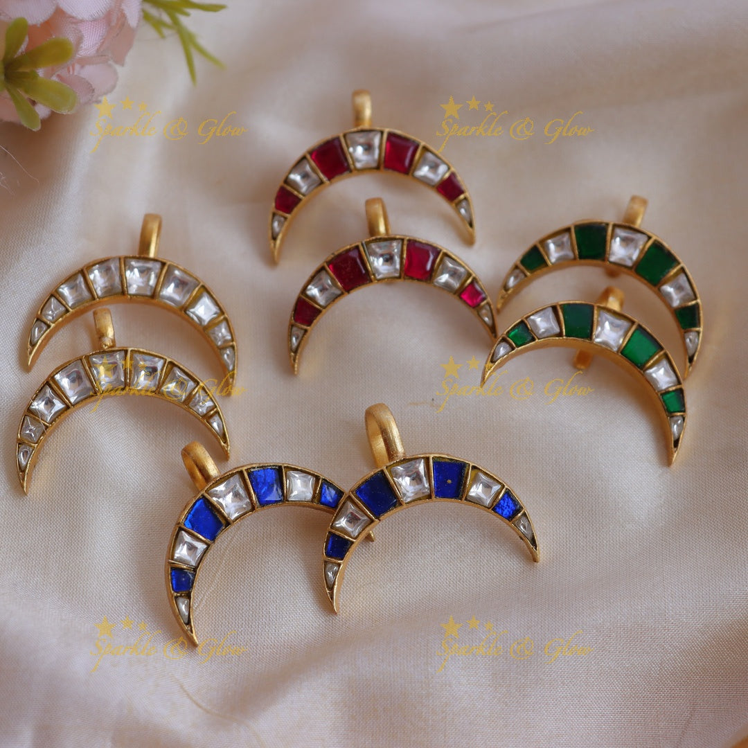 Stunning Jadau Crescent Kundan Bugadi Earrings