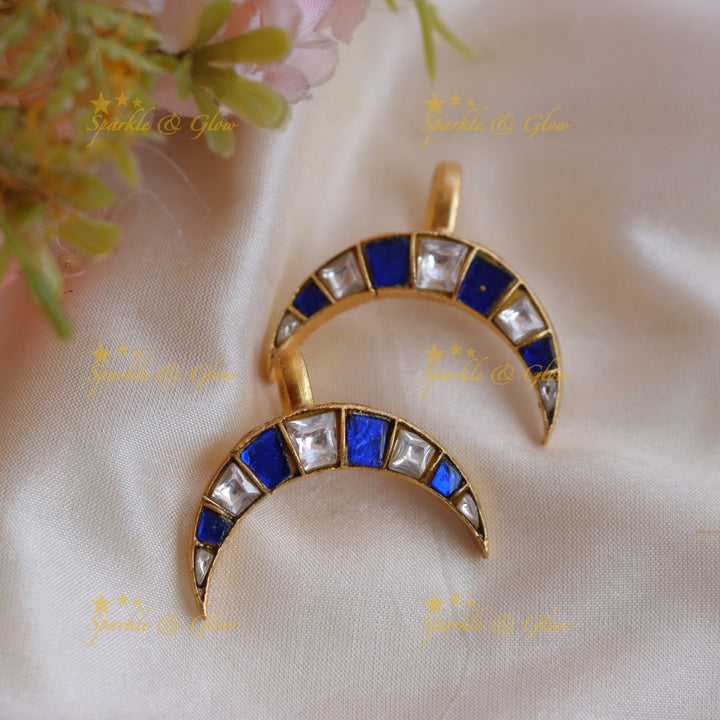 Stunning Jadau Crescent Kundan Bugadi Earrings