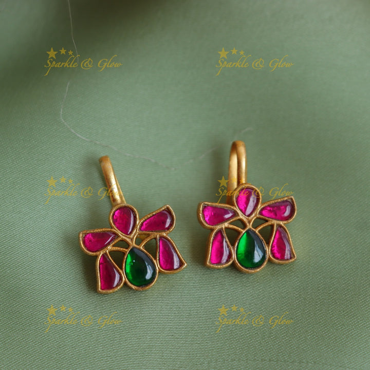 Elegant Jadau Kundan Teardrop Bugadi Earrings