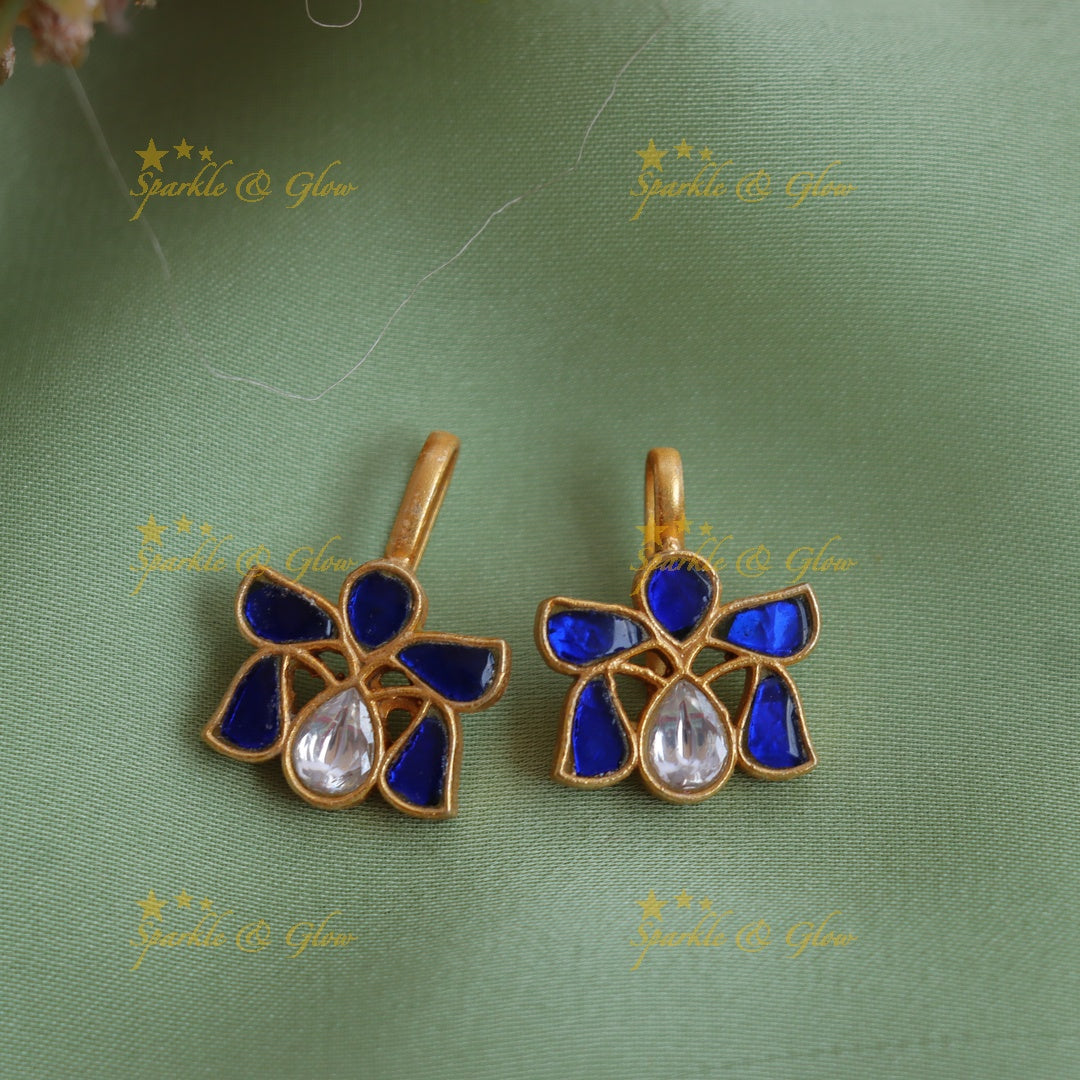 Elegant Jadau Kundan Teardrop Bugadi Earrings