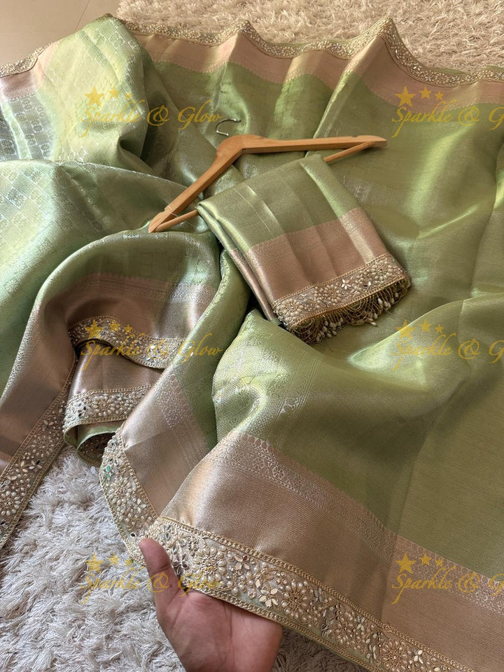 Banarasi Silk Bridal Saree in Kanjivaram Brocade