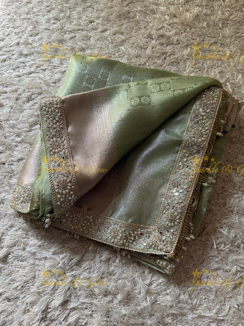 Banarasi Silk Bridal Saree in Kanjivaram Brocade