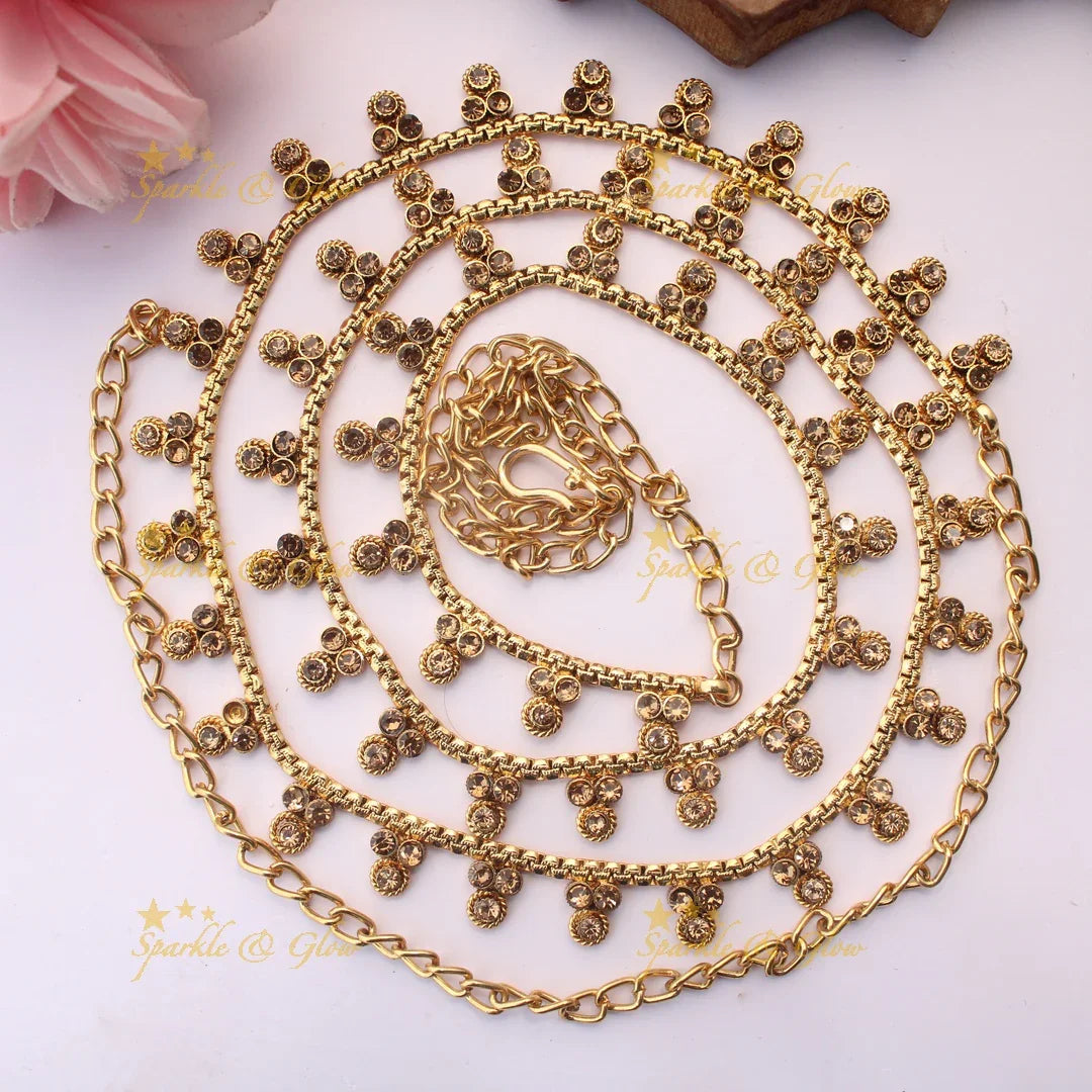 Traditional Floral Thin Hipchain