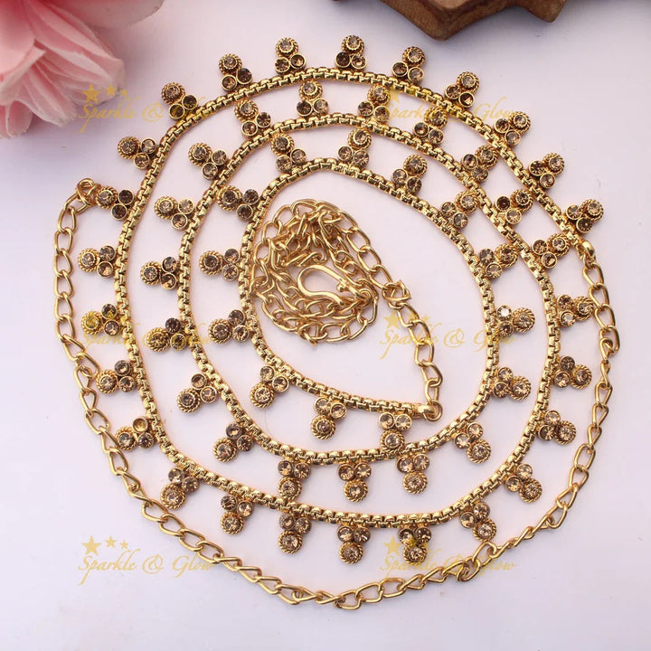 Traditional Floral Thin Hipchain