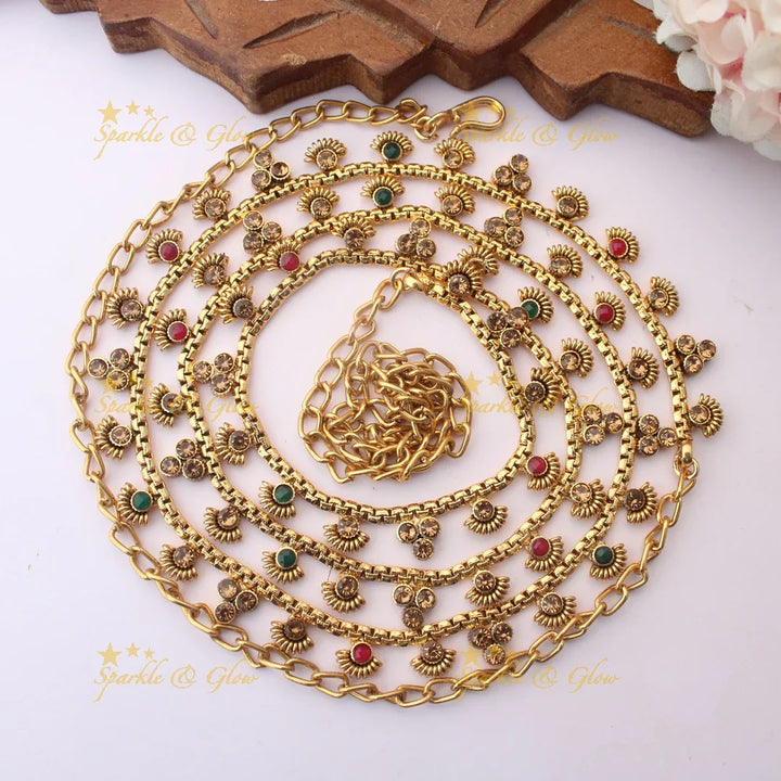 Traditional Thin Hipchain with Sunburst design
