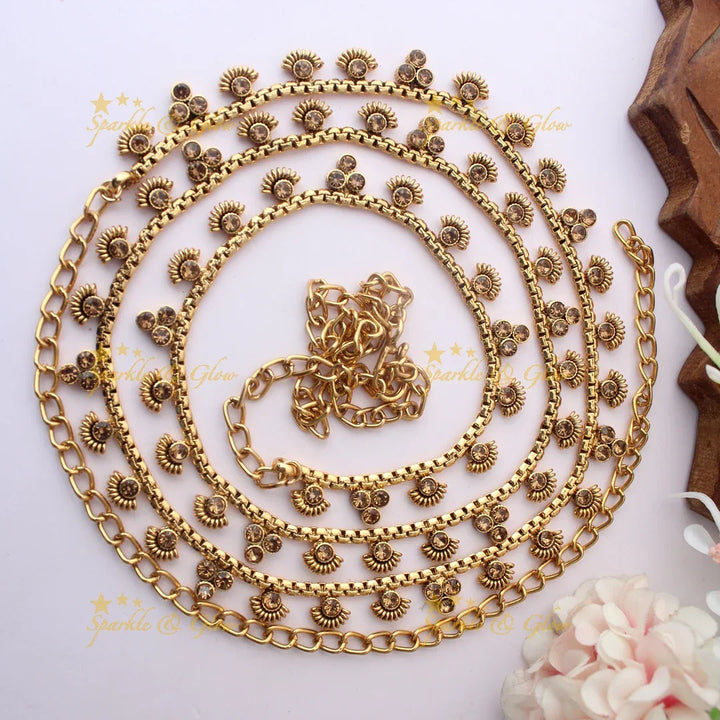 Traditional Thin Hipchain with Sunburst design