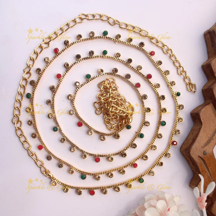 Traditional Dot design Thin Hipchain