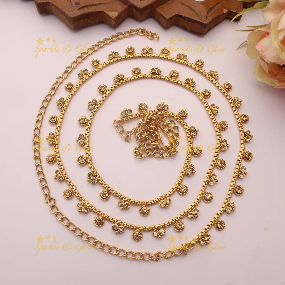 Traditional Floral Thin Hipchain