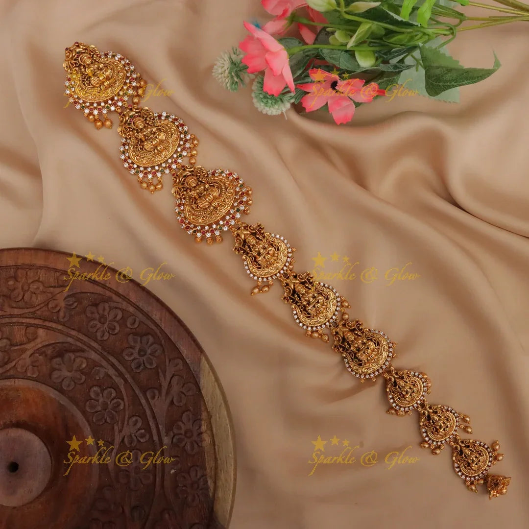 Exquisite Lakshmi Bridal Hair Ornament | Sparkle & Glow