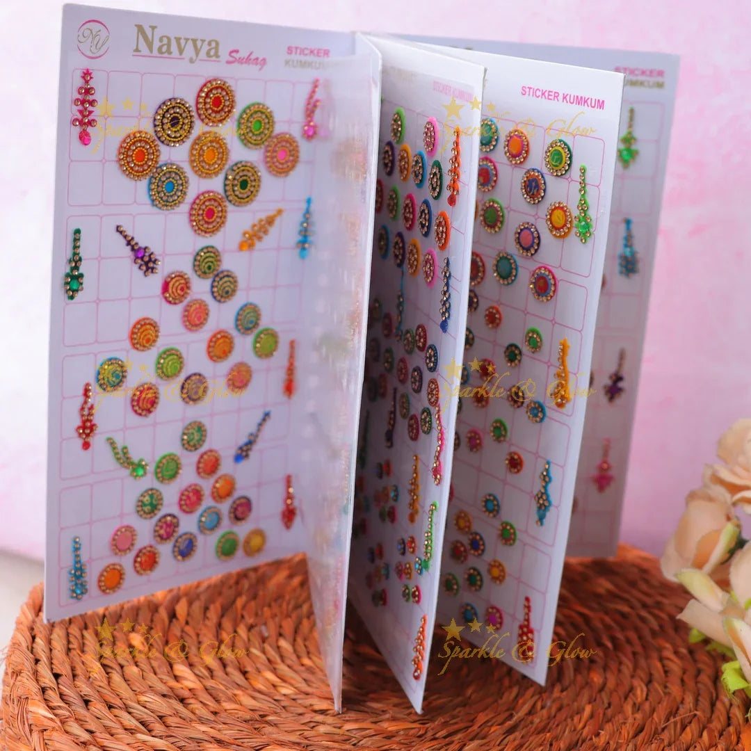 Navya Suhag Multicolor Bindi Book with Fancy Sticker Kumkum