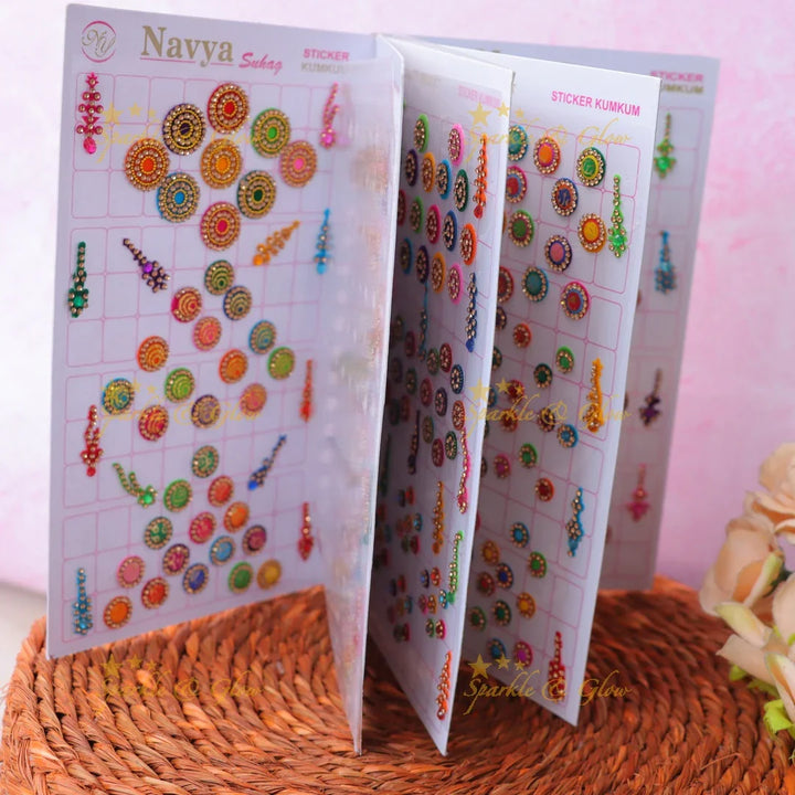 Navya Suhag Multicolor Bindi Book with Fancy Sticker Kumkum