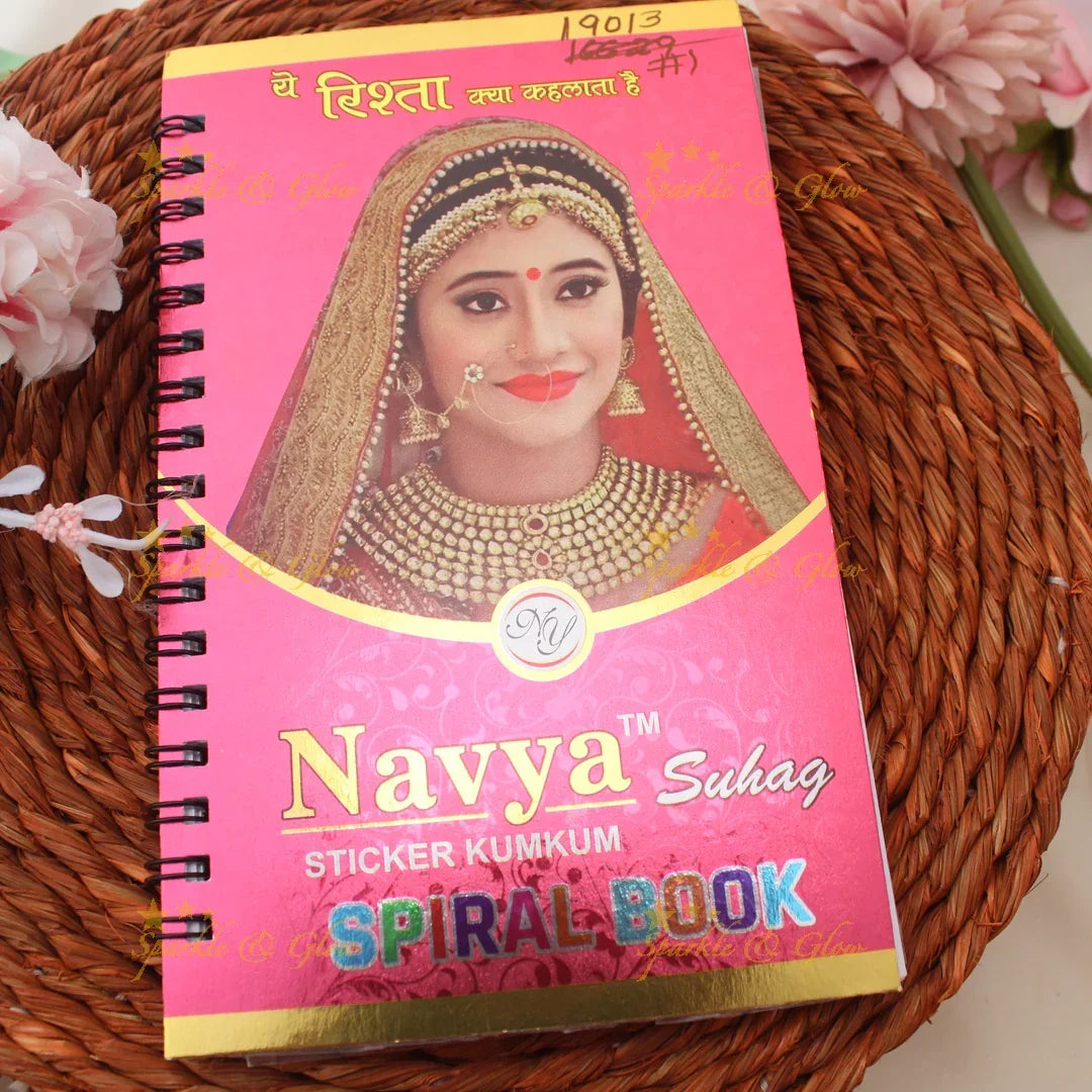Navya Suhag Round Bindi Book with Assorted Colors and Stones