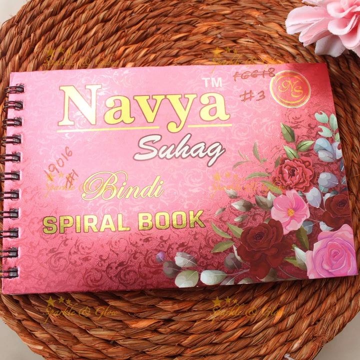 Navya Suhag Round shape Small Bindi Book with Stones and Glass finish