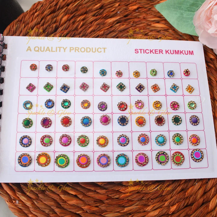 Navya Suhag Multi Shaped Small Bindi Book with stones