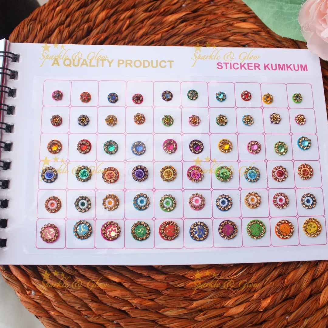 Navya Suhag Multi Shaped Small Bindi Book with stones