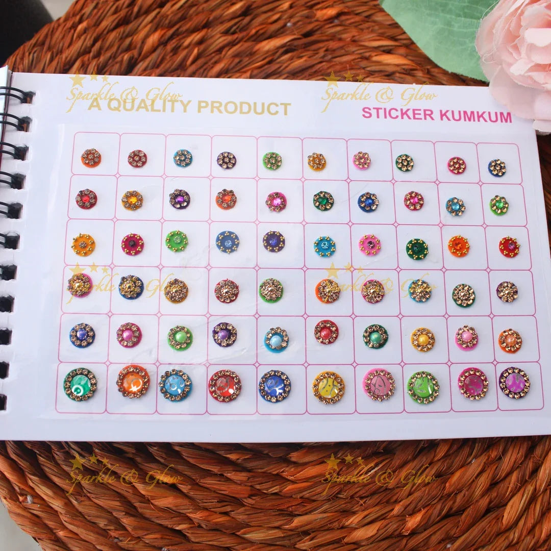 Navya Suhag Multi Shaped Small Bindi Book with stones