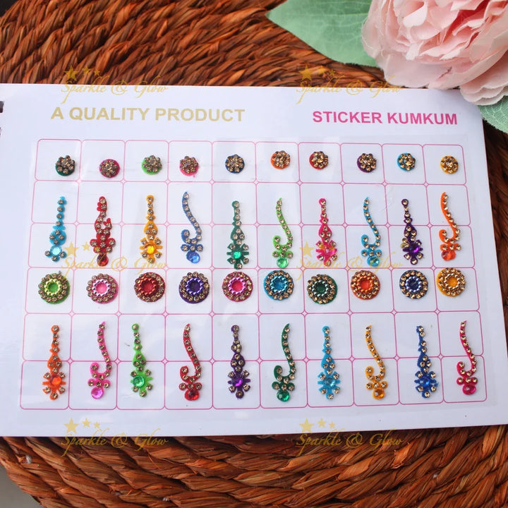 Navya Suhag Assorted Color Bridal Bindi Book with stones