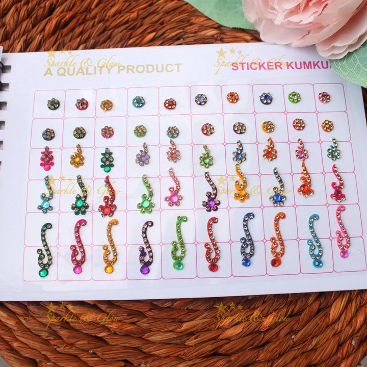 Navya Suhag Assorted Color Bridal Bindi Book with stones