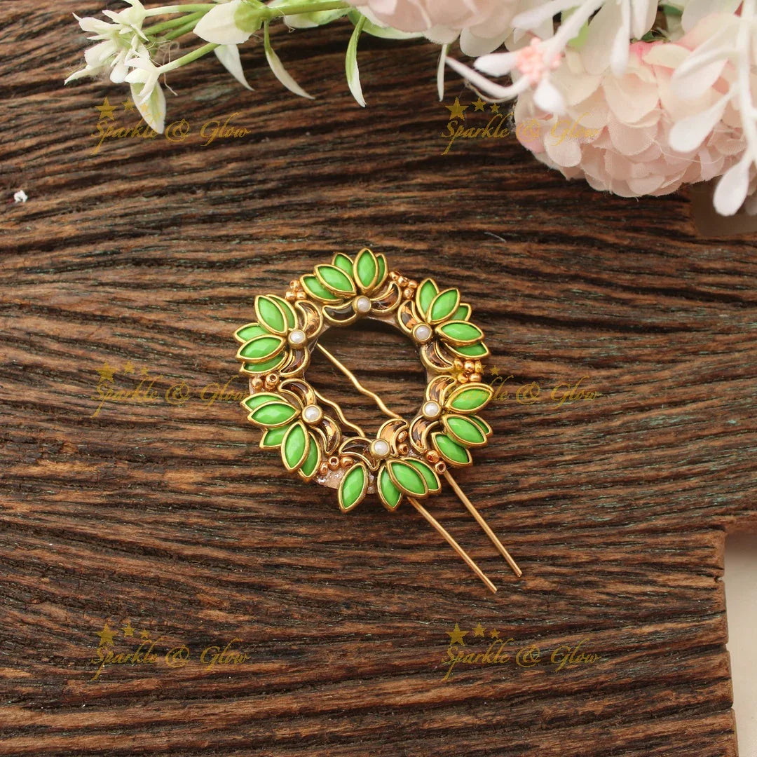 Elegant Lotus Floral Silk thread Hair pin