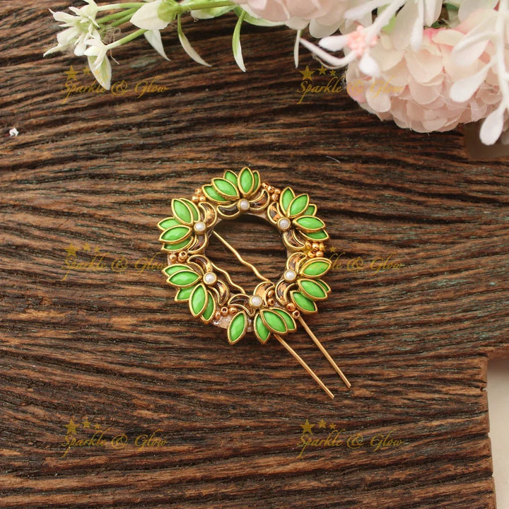 Elegant Lotus Floral Silk thread Hair pin