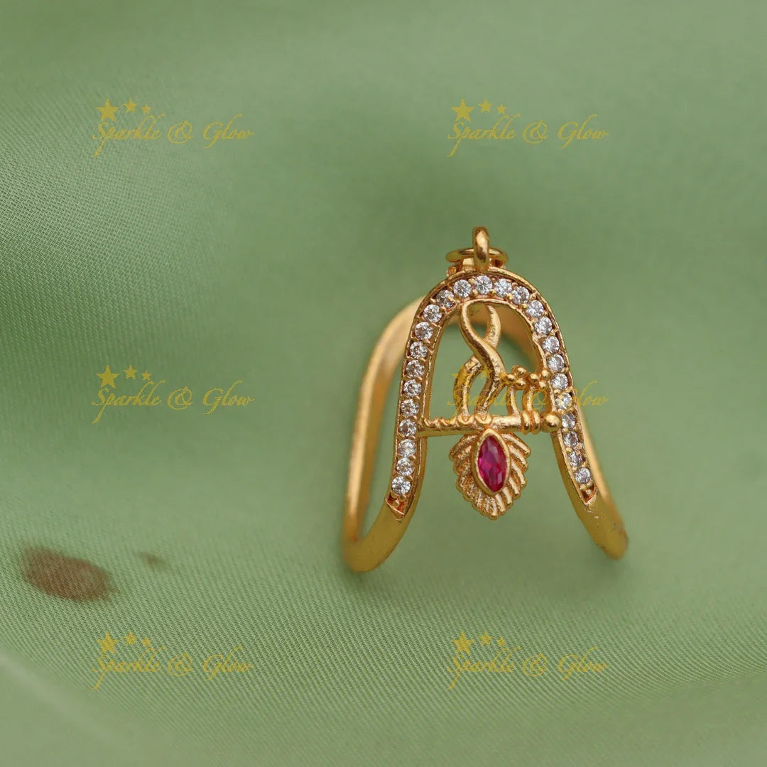 Elegant Non-Idol Gold Finish Vanki Finger Ring