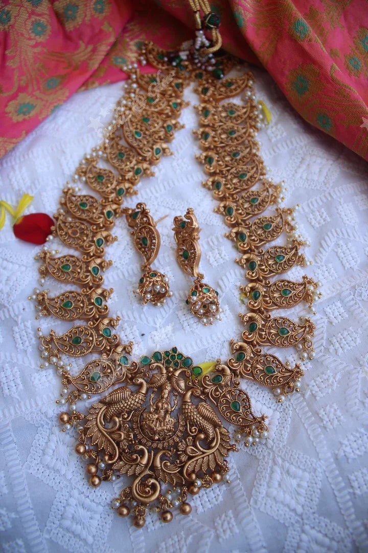 Beautiful mango style Lakshmi gutta pusalu haram - Multi - Sparkle and Glow