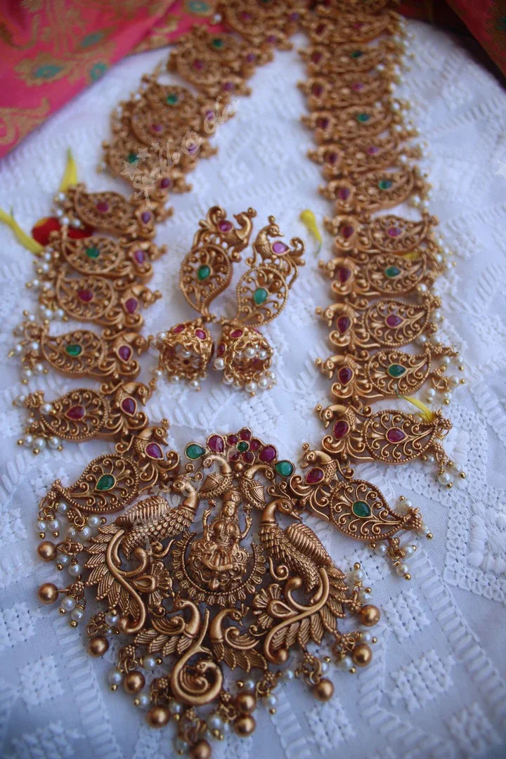 Beautiful mango style Lakshmi gutta pusalu haram - Multi - Sparkle and Glow