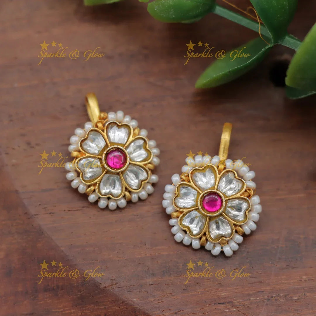 Jadau Floral Bugadi with Pearl & Kundan - Luxe Accessory