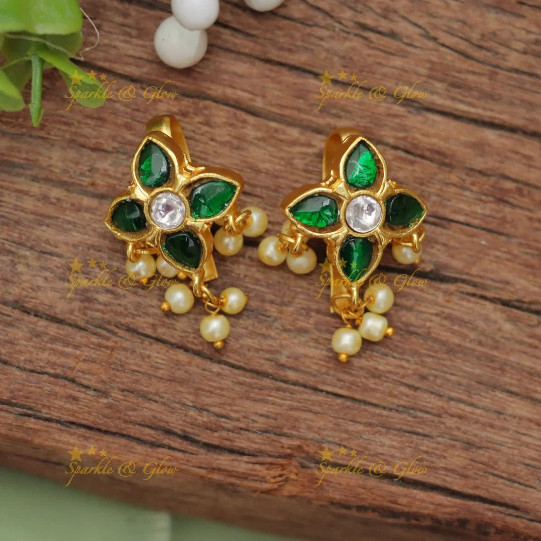 Exquisite Jadau Kundan Bugadi Earrings for Weddings