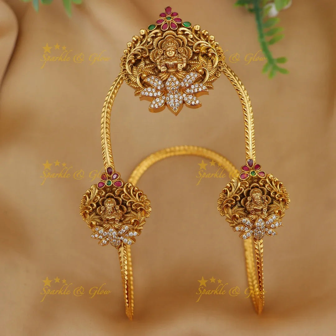 Elegant Kemp Lakshmi Floral carved U shape Vanki