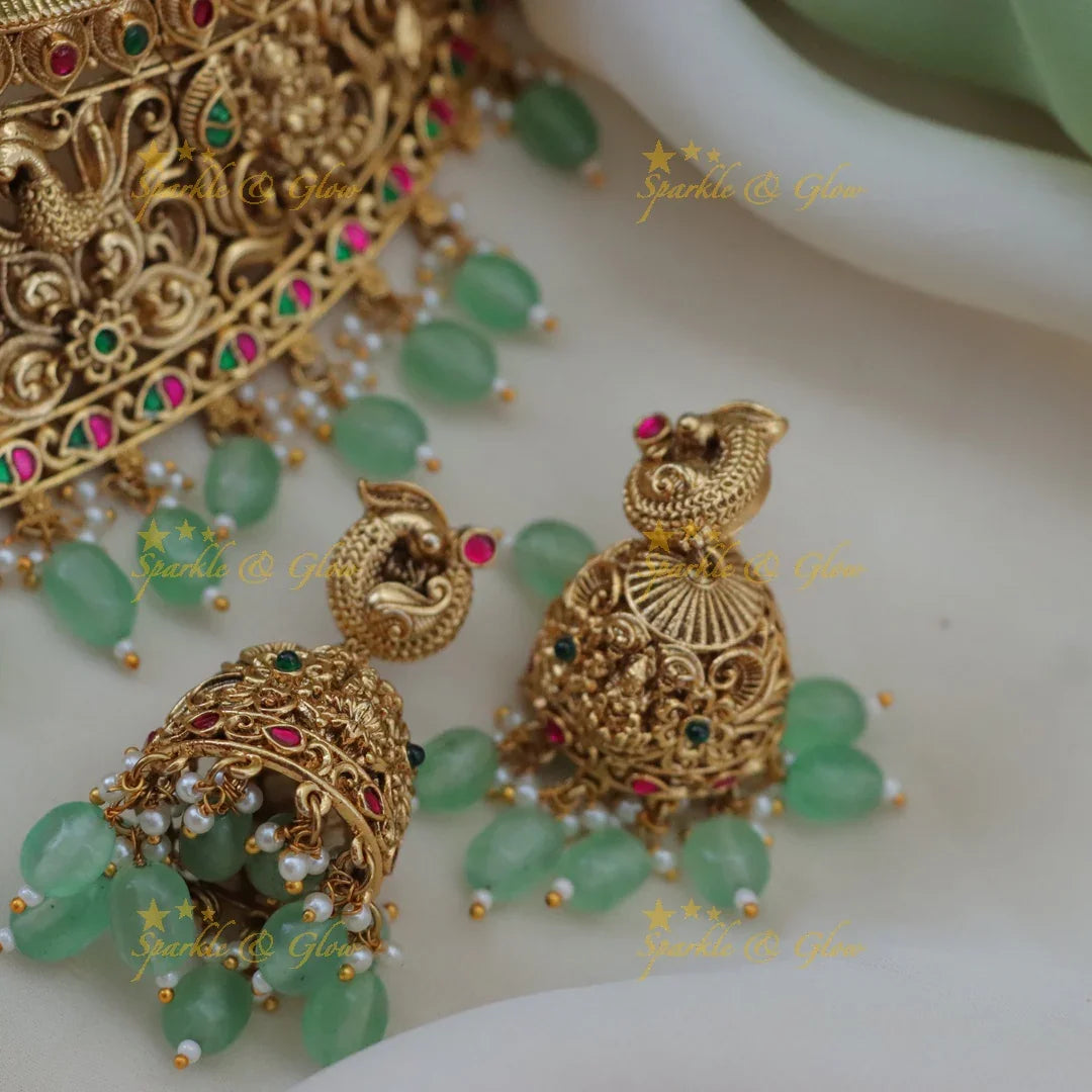 Exquisite Lakshmi Temple Choker Necklace: Divine Elegance