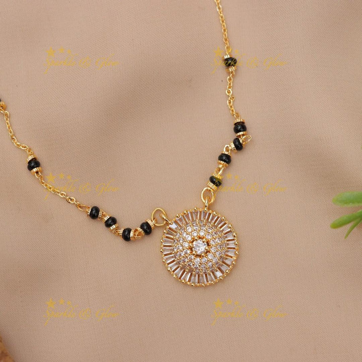 Gracious Floral pendant carved Mangal Suthra Chain