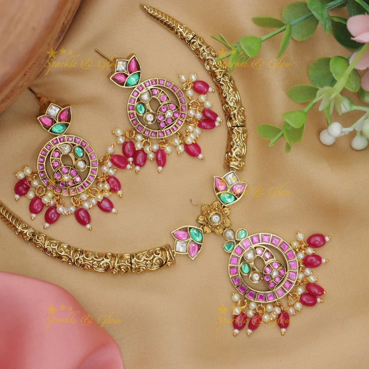 Radiant Jadau Kundan Necklace for Festive Glam