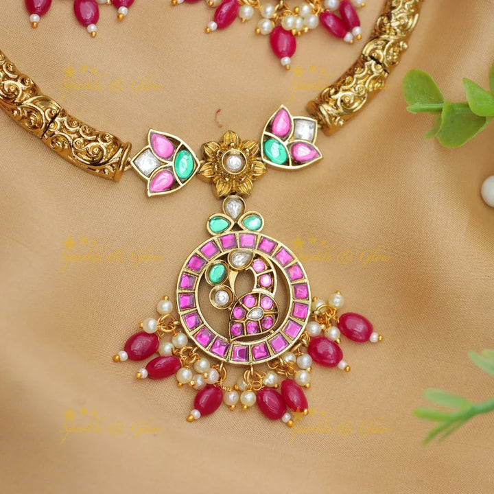 Radiant Jadau Kundan Necklace for Festive Glam