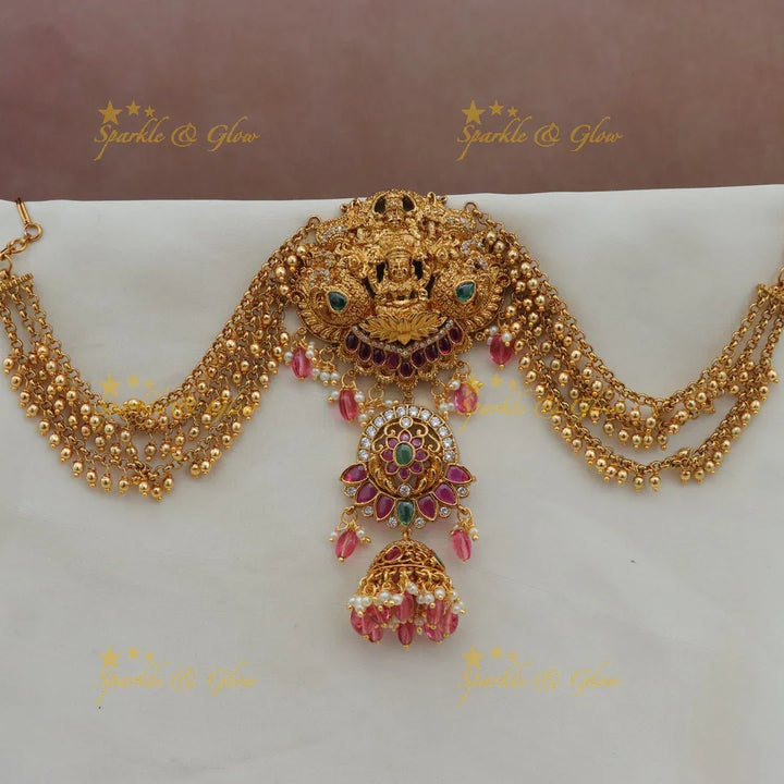 Exquisite Gold Hamsaveni Jadabilla for Festive Elegance