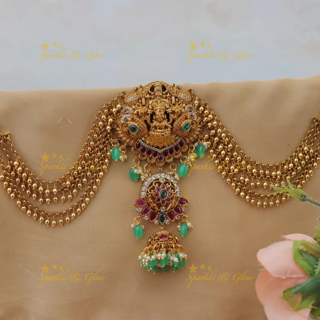 Exquisite Gold Hamsaveni Jadabilla for Festive Elegance