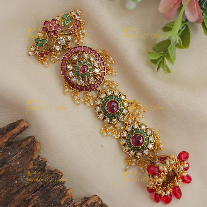 Exquisite Kemp Leaf Gold Hairpiece | Sparkle & Glow