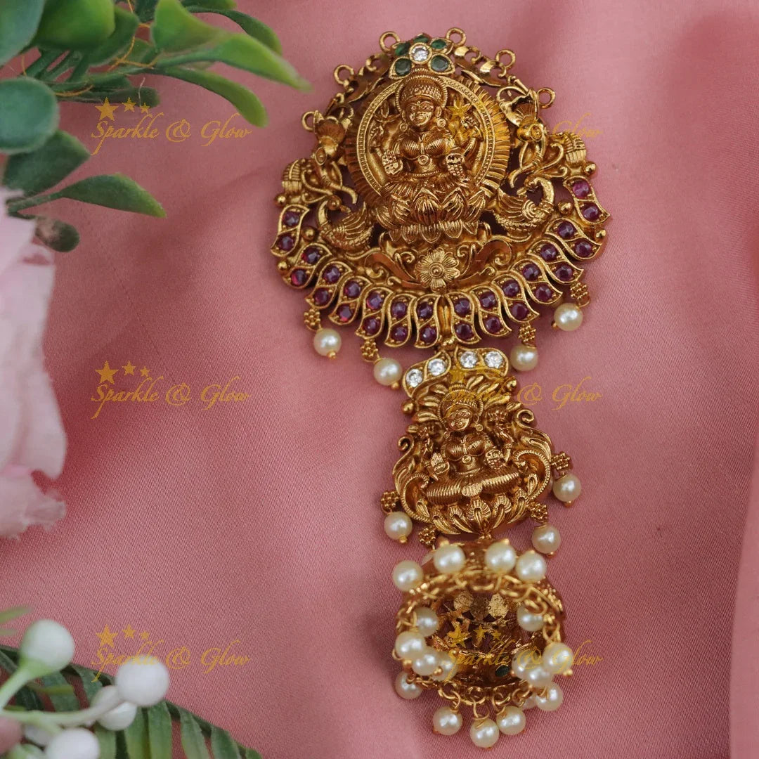 Radiant Lakshmi Hairpin – Perfect Bridal Accessory
