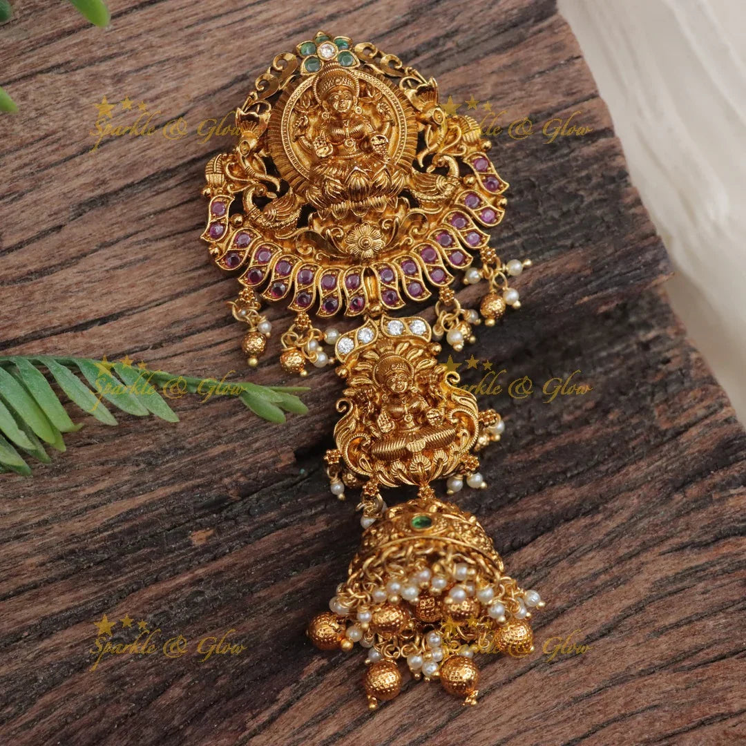 Radiant Lakshmi Hairpin – Perfect Bridal Accessory