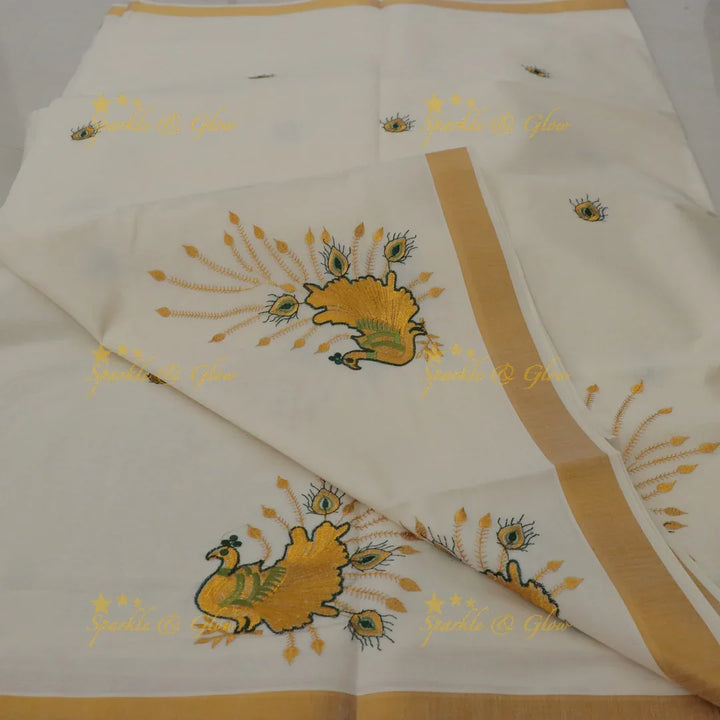 Elegant Festive Peacock Designer Saree
