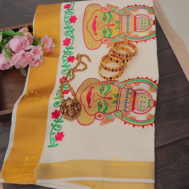 Exquisite Kathakali Saree - Tradition Meets Elegance