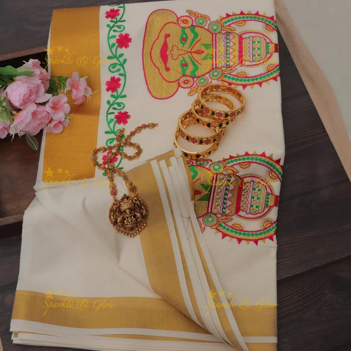 Exquisite Kathakali Saree - Tradition Meets Elegance