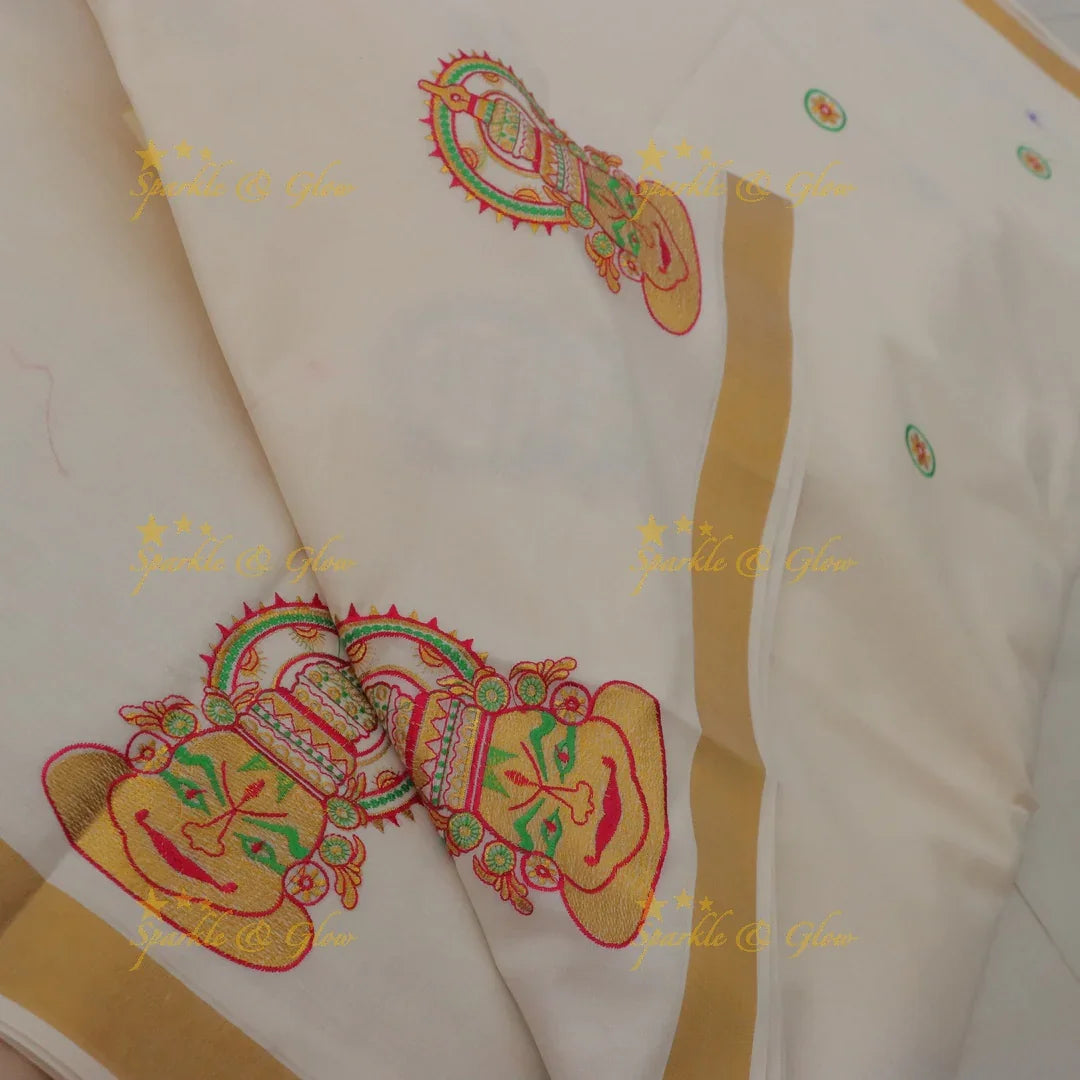 Exquisite Kathakali Saree - Tradition Meets Elegance
