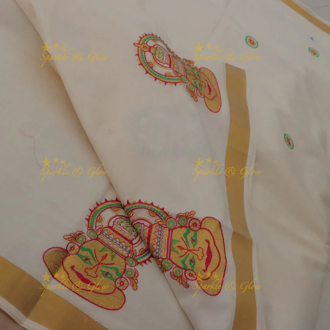 Exquisite Kathakali Saree - Tradition Meets Elegance