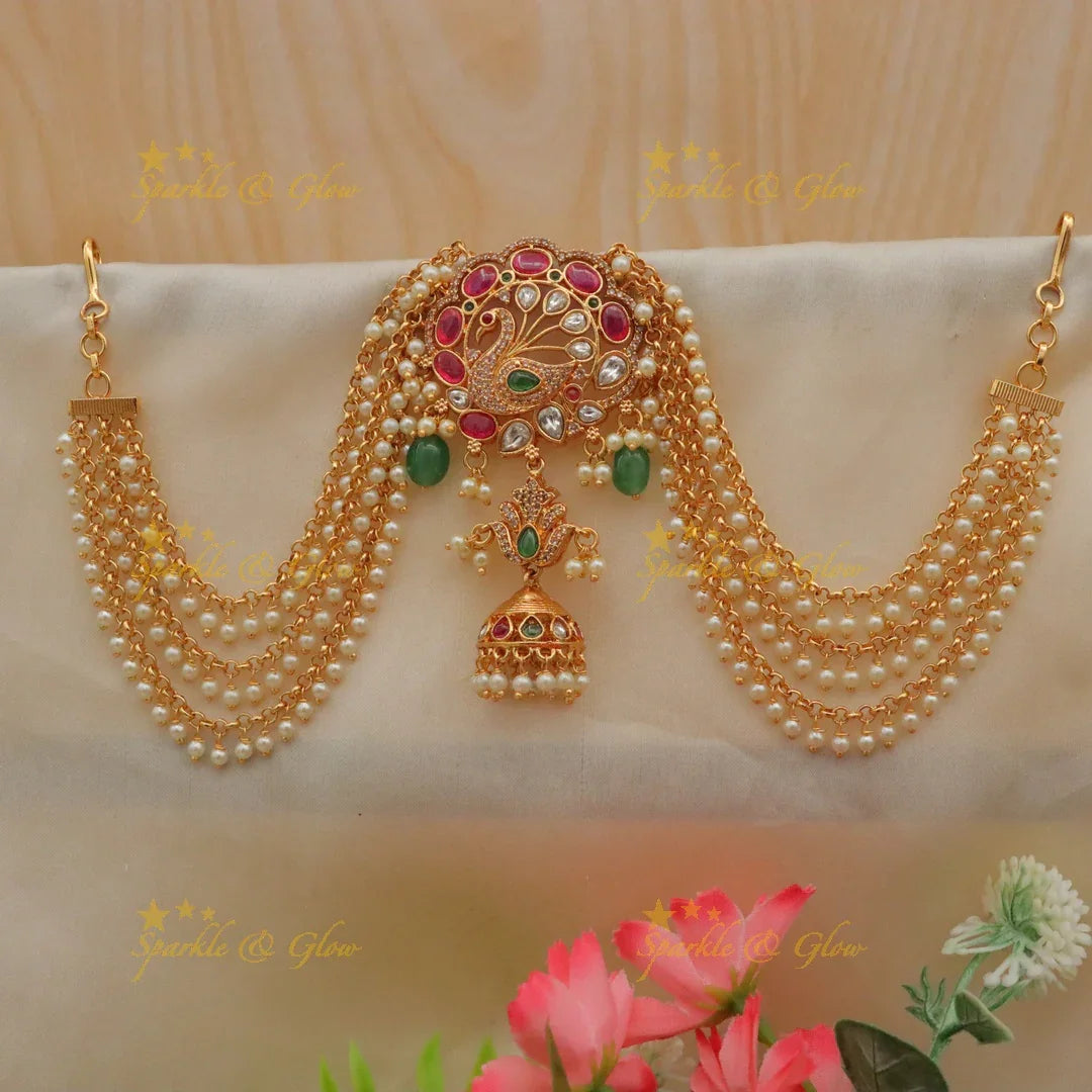 Exquisite Gold Peacock Jadabilla | Wedding Hair Accessory