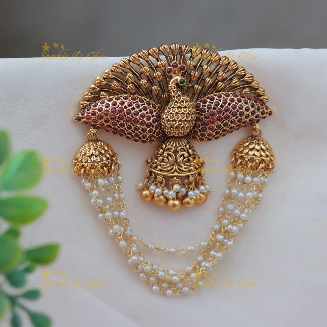 Exquisite Pearl Peacock Jadabilla Hair Accessory