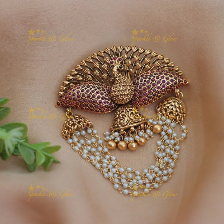 Exquisite Pearl Peacock Jadabilla Hair Accessory
